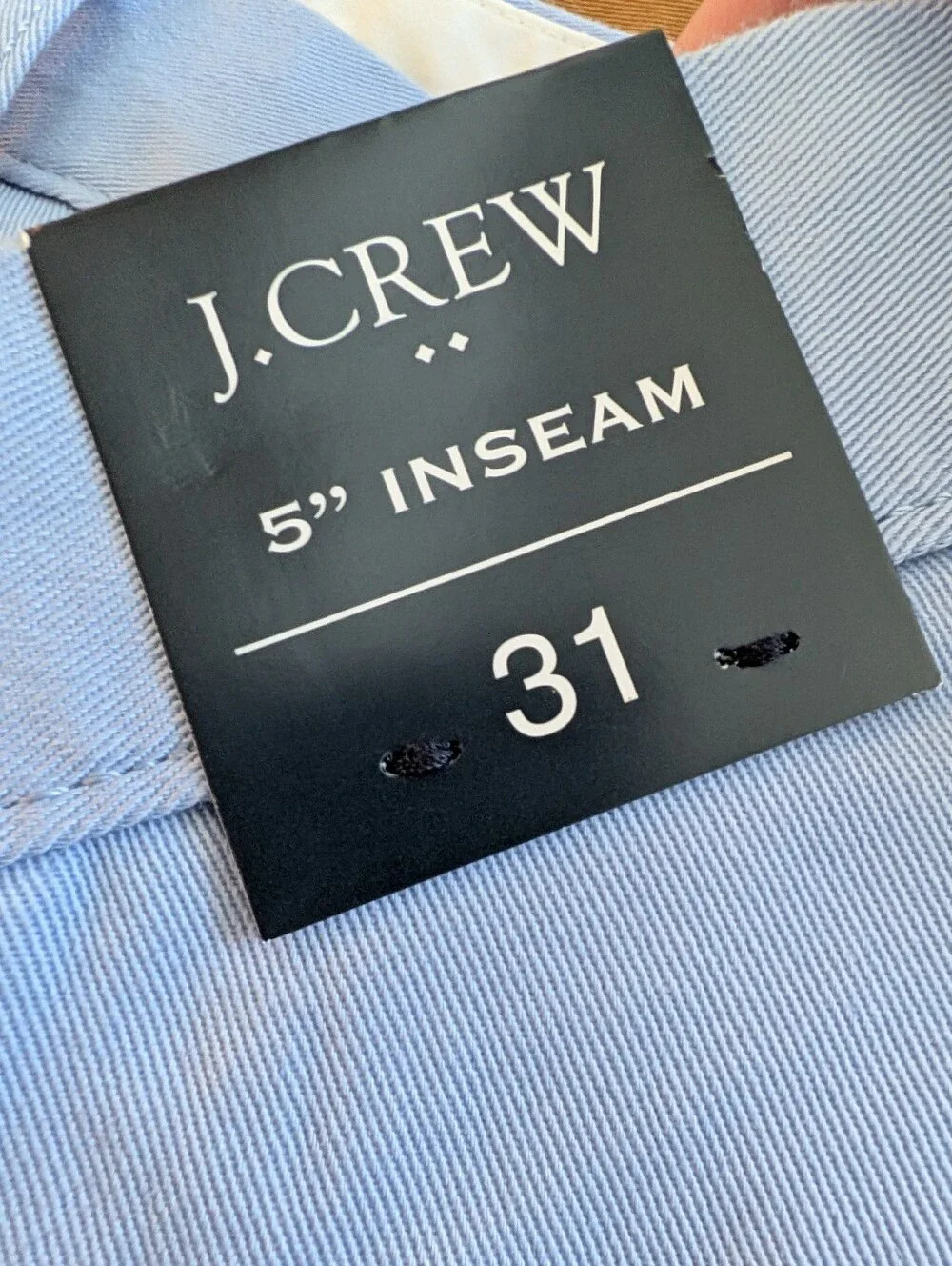 J.Crew Men Blue Chino Shorts 5 Inch Inseam Size 31 Casual Summer Beach New